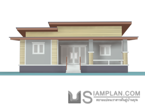 แบบบ้านชั้นเดียว 3 ห้องนอน 2 ห้องน้ำ