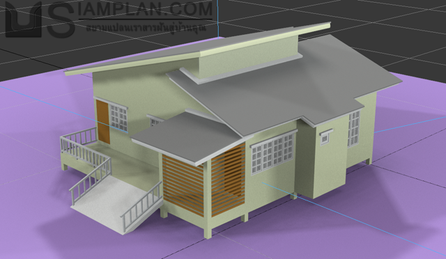 แบบบ้านชั้นเดียว 3 ห้องนอน 1 ห้องน้ำ