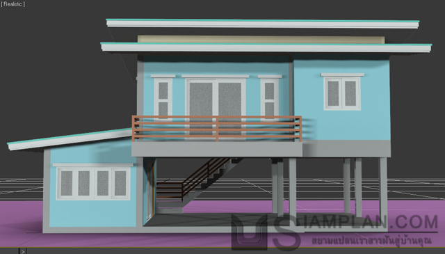 แบบบ้านชั้นเดียว 1 ห้องนอน 1 ห้องน้ำ