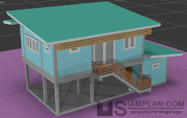 แบบบ้านชั้นเดียว 1 ห้องนอน 1 ห้องน้ำ