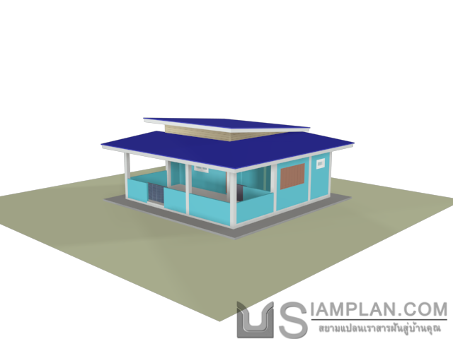 แบบบ้านชั้นเดียว 1 ห้องนอน 1 ห้องน้ำ
