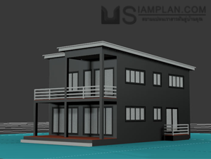 แบบบ้านสองชั้น 3 ห้องนอน 4 ห้องน้ำ