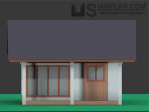 แบบบ้านชั้นเดียว 2 ห้องนอน 2 ห้องน้ำ