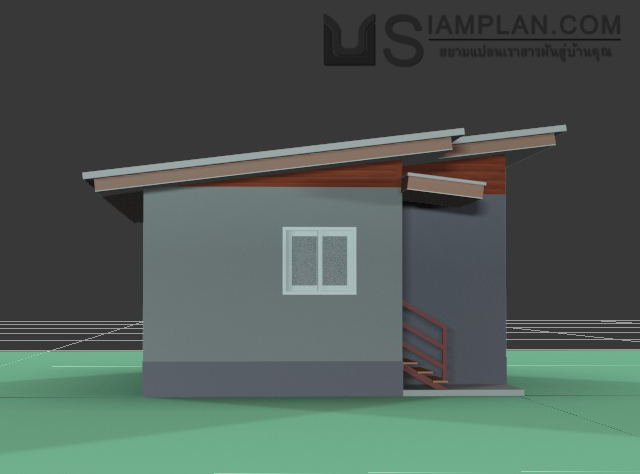 แบบบ้านชั้นเดียว 2 ห้องนอน 2 ห้องน้ำ