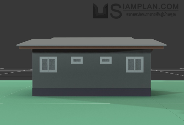 แบบบ้านชั้นเดียว 2 ห้องนอน 2 ห้องน้ำ