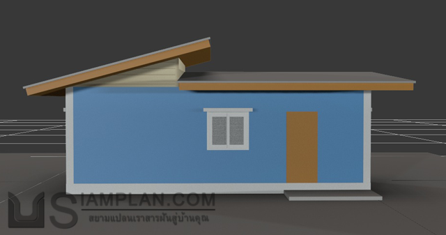 แบบบ้านชั้นเดียว 1 ห้องนอน 1 ห้องน้ำ