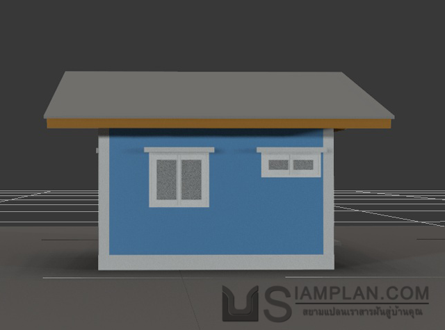 แบบบ้านชั้นเดียว 1 ห้องนอน 1 ห้องน้ำ