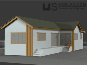 แบบบ้านชั้นเดียว 3 ห้องนอน 1 ห้องน้ำ