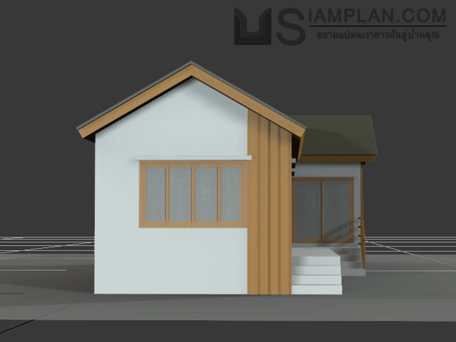 แบบบ้านชั้นเดียว 3 ห้องนอน 1 ห้องน้ำ