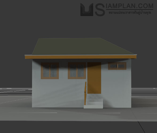 แบบบ้านชั้นเดียว 3 ห้องนอน 1 ห้องน้ำ
