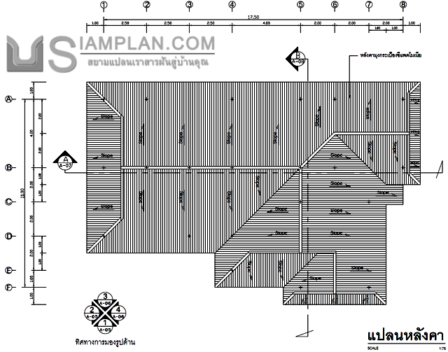 แปลนพื้น บ้านชั้นเดียว 3
 ห้องนอน 2 ห้องน้ำ