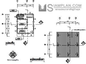 แปลนพื้น บ้านชั้นเดียว 1 ห้องนอน 1 ห้องน้ำ