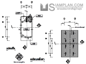 แปลนพื้น บ้านชั้นเดียว 1 ห้องนอน 1 ห้องน้ำ