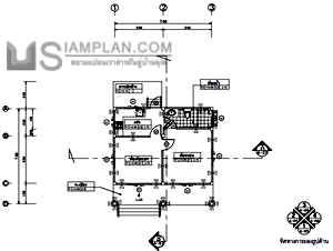 แปลนพื้น บ้านชั้นเดียว 1 ห้องนอน 1 ห้องน้ำ