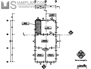 แปลนพื้น บ้านชั้นเดียว 2 ห้องนอน 1 ห้องน้ำ