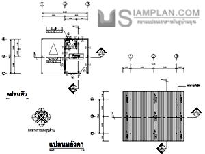 แปลนพื้น บ้านชั้นเดียว 1 ห้องนอน 1 ห้องน้ำ