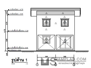 แบบบ้านฟรี 2 ห้องนอน 1 ห้องน้ำ