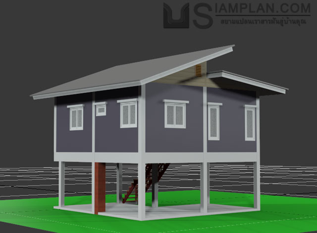แบบบ้านฟรี 1 ห้องนอน 1 ห้องน้ำ