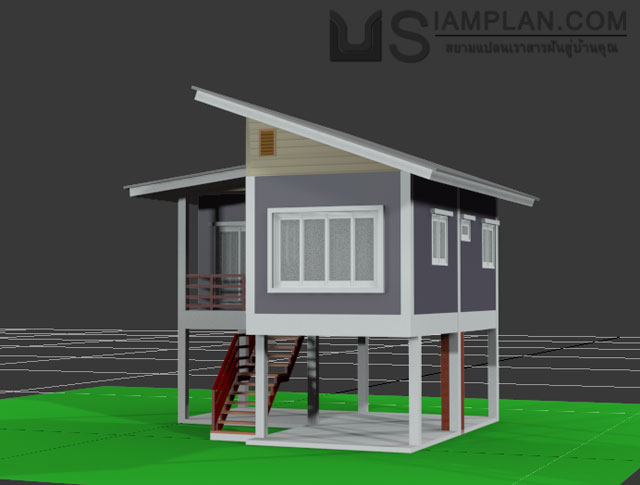 แบบบ้านฟรี 1 ห้องนอน 1 ห้องน้ำ