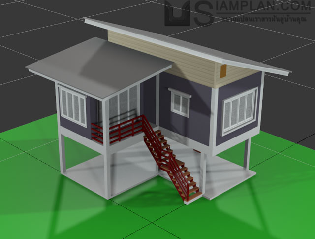 แบบบ้านฟรี 1 ห้องนอน 1 ห้องน้ำ