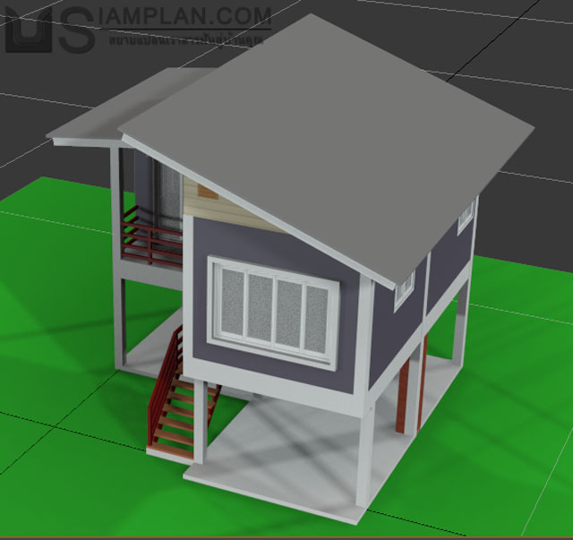 แบบบ้านฟรี 1 ห้องนอน 1 ห้องน้ำ
