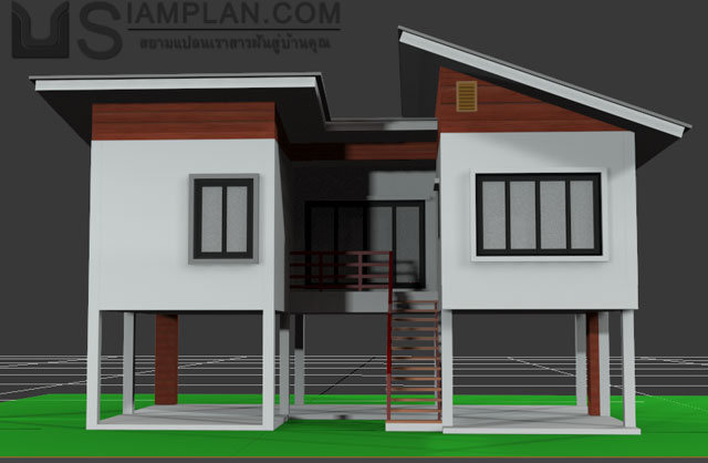 แบบบ้านฟรี 2 ห้องนอน 2 ห้องน้ำ