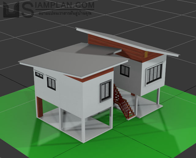 แบบบ้านฟรี 2 ห้องนอน 2 ห้องน้ำ