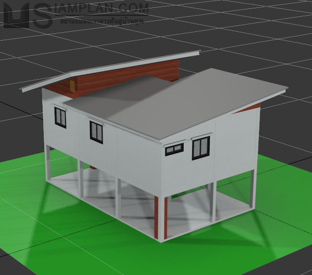 แบบบ้านฟรี 2 ห้องนอน 2 ห้องน้ำ
