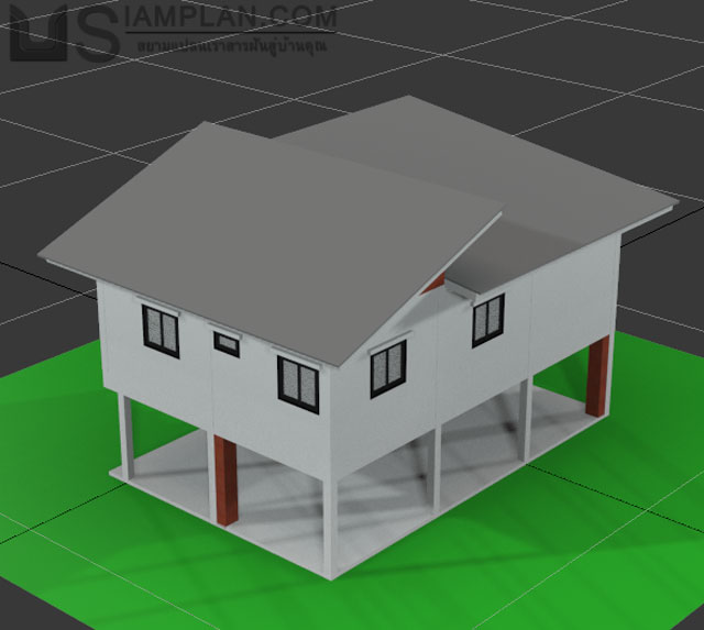 แบบบ้านฟรี 2 ห้องนอน 2 ห้องน้ำ