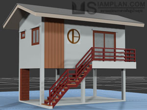 แบบบ้านฟรี 1 ห้องนอน 1 ห้องน้ำ