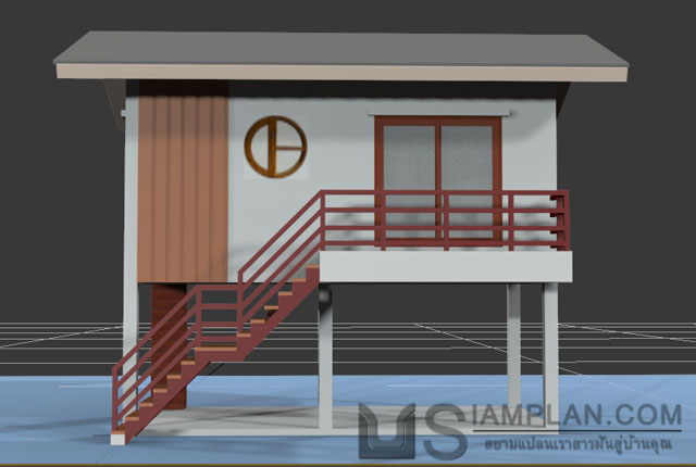 แบบบ้านฟรี 1 ห้องนอน 1 ห้องน้ำ