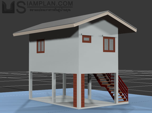 แบบบ้านฟรี 1 ห้องนอน 1 ห้องน้ำ