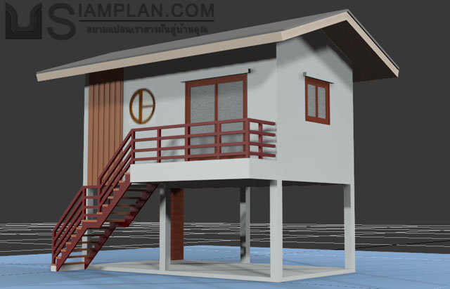 แบบบ้านฟรี 1 ห้องนอน 1 ห้องน้ำ