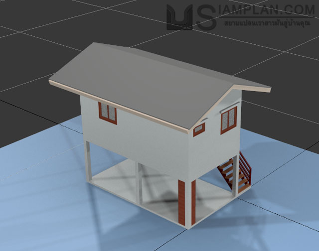 แบบบ้านฟรี 1 ห้องนอน 1 ห้องน้ำ