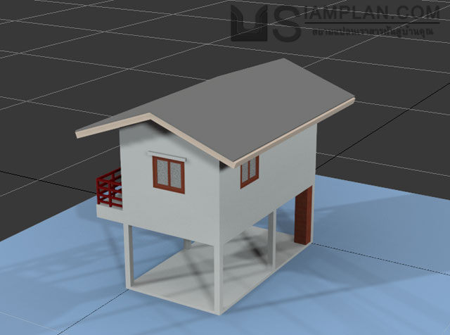 แบบบ้านฟรี 1 ห้องนอน 1 ห้องน้ำ