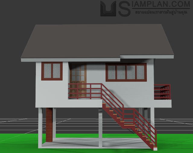 แบบบ้านฟรี 2 ห้องนอน 1 ห้องน้ำ