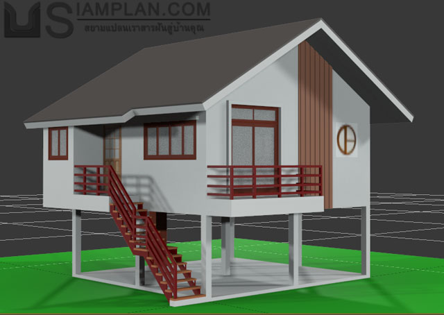 แบบบ้านฟรี 2 ห้องนอน 1 ห้องน้ำ