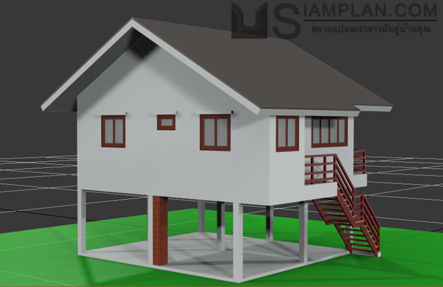แบบบ้านฟรี 2 ห้องนอน 1 ห้องน้ำ
