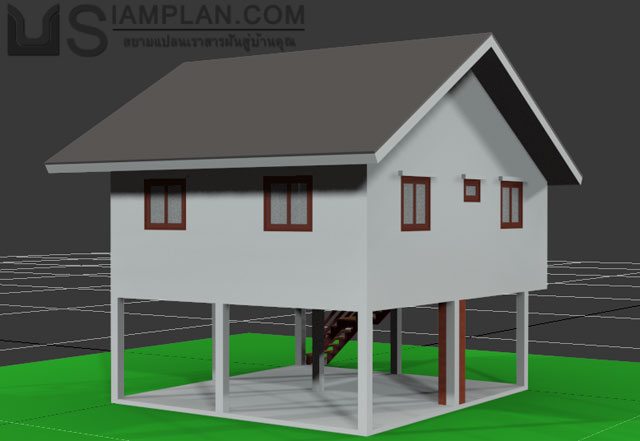 แบบบ้านฟรี 2 ห้องนอน 1 ห้องน้ำ