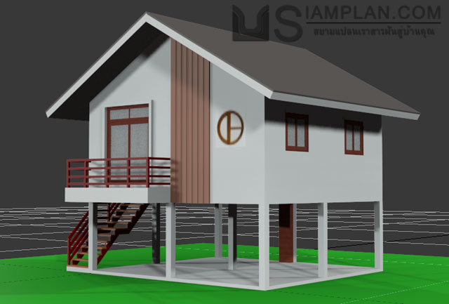 แบบบ้านฟรี 2 ห้องนอน 1 ห้องน้ำ